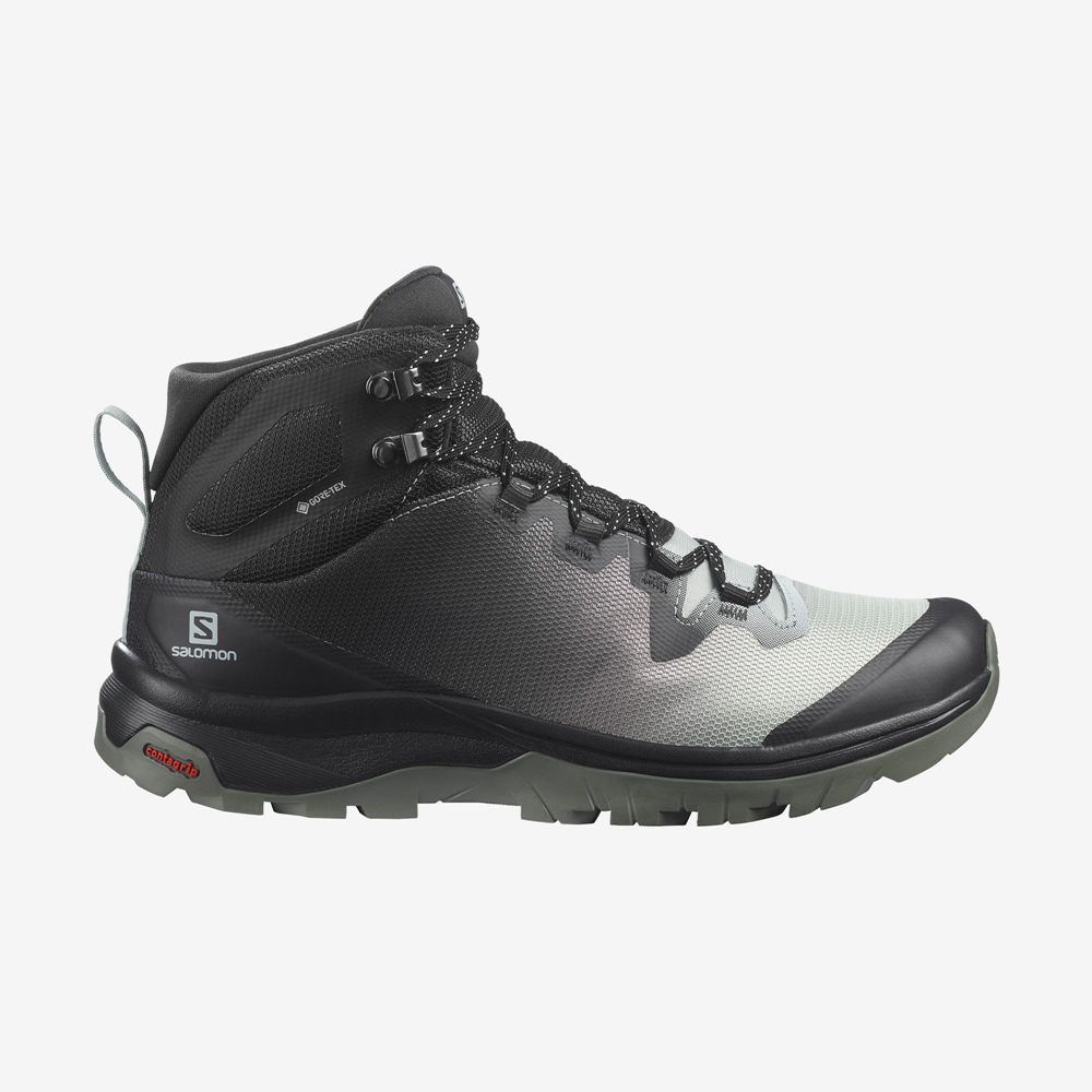 Salomon Singapore Womens Hiking Shoes - VAYA MID GORE-TEX Grey | 98436-SAMT